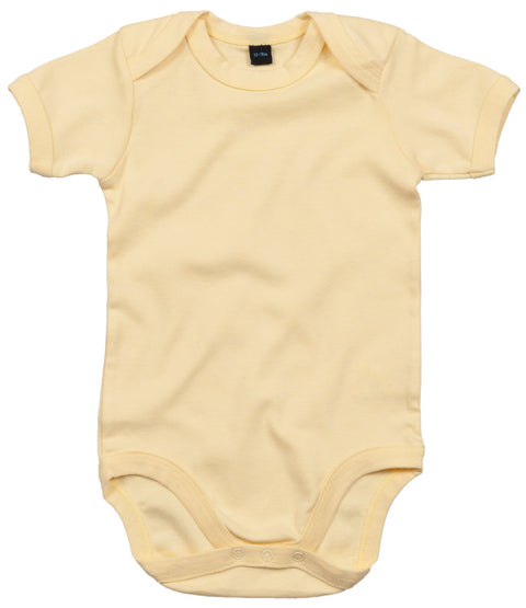 Fully Personalised Pale Yellow UNISEX Baby Vest