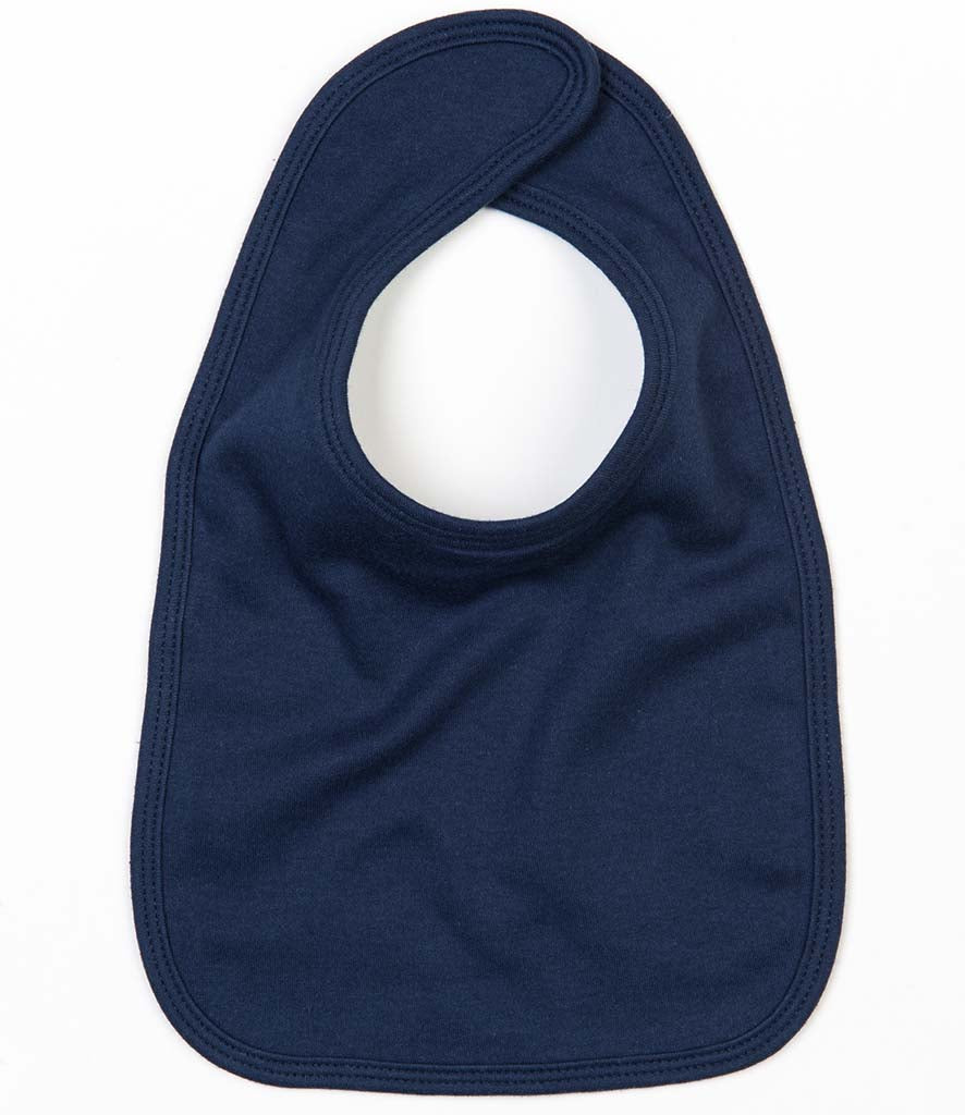 Fully Personalised Navy Blue Baby Bib