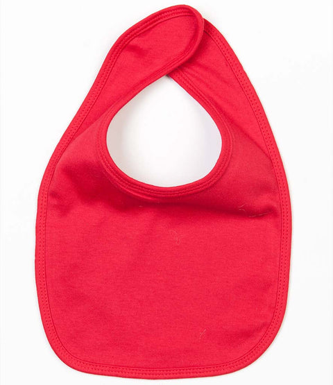 Fully Personalised Red Baby Bib