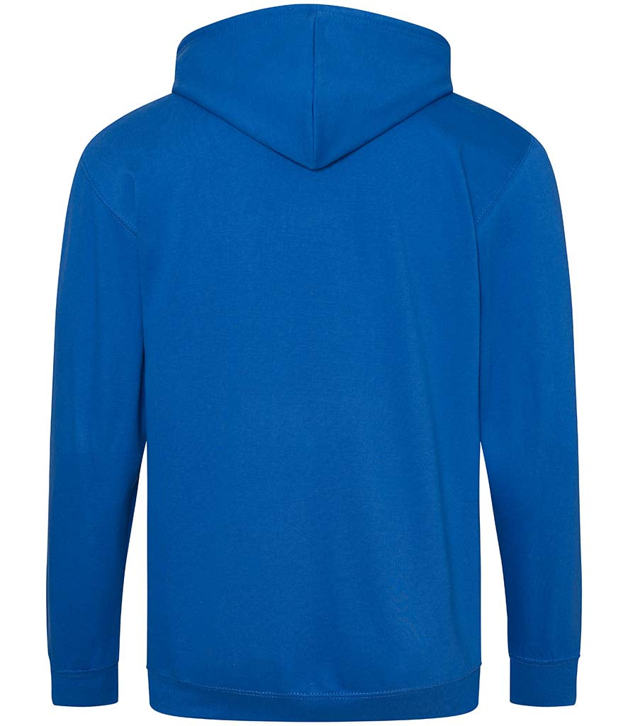 Fully Personalised Royal Blue UNISEX Zip AWDis Hoodie - Create Your Design - Perham Prints
