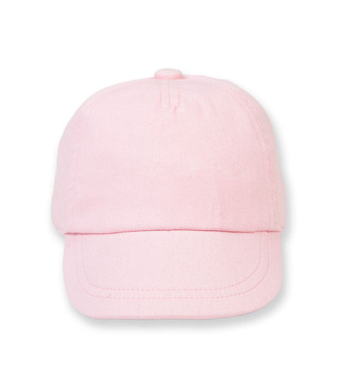 Fully Personalised Light Pink Baby Baseball Cap