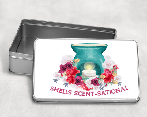Smells Scent-Sational Wax Melt Collection Storage Metal Rectangle Tin