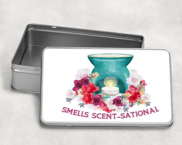 Smells Scent-Sational Wax Melt Collection Storage Metal Rectangle Tin - 1