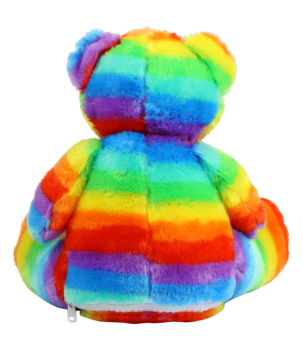 Personalised Multi Coloured Rainbow Teddy Bear Cuddle Toy - 3