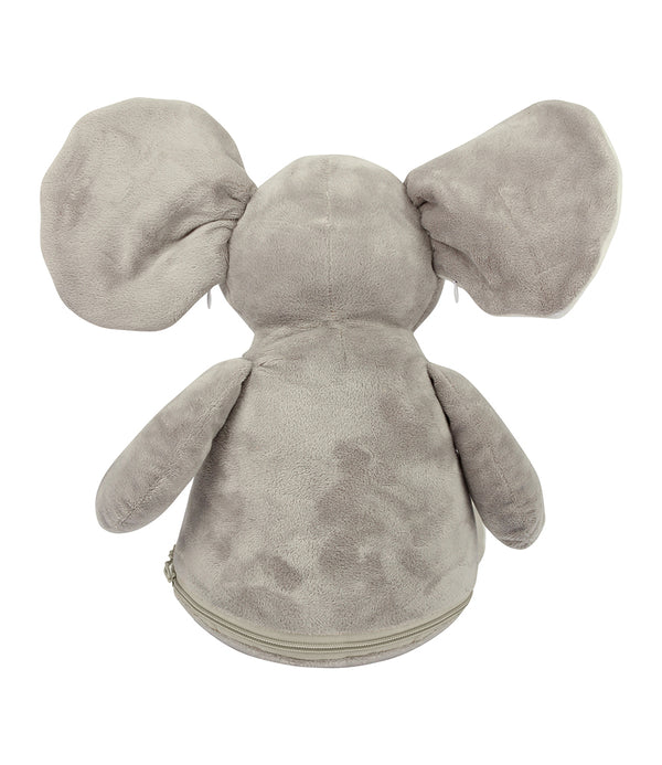 Personalised Light Grey Elephant Animal Teddy Cuddle Toy - 3