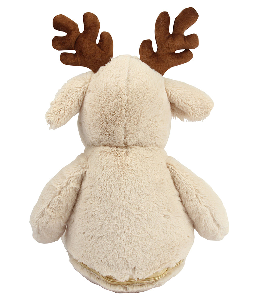 Personalised Light Brown Reindeer Animal Christmas Teddy Cuddle Toy - Perham Prints