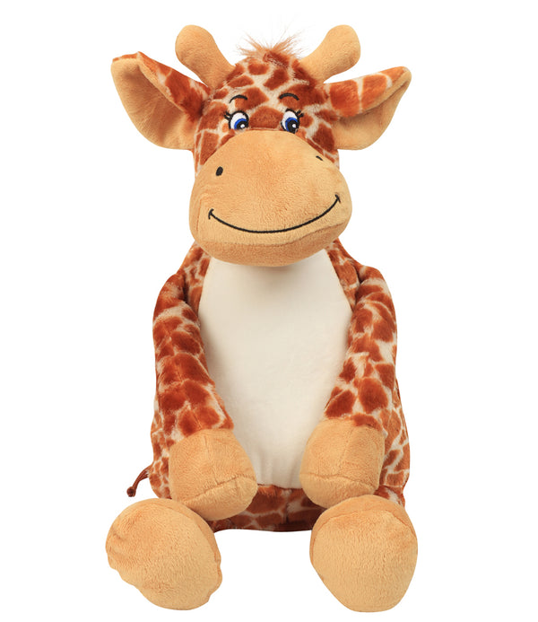 Personalised Brown Giraffe Animal Teddy Cuddle Toy - 3
