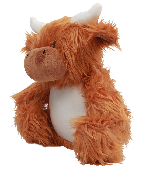 Personalised Large Brown Highland Cow Animal Teddy Cuddle Toy - 0