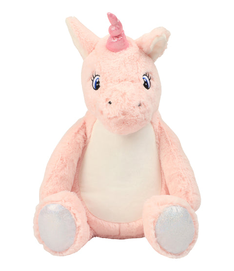 Personalised Pink Unicorn Animal Teddy Cuddle Toy - 0