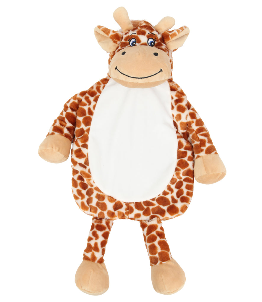 Personalised Brown Giraffe Hot Water Bottle Cover