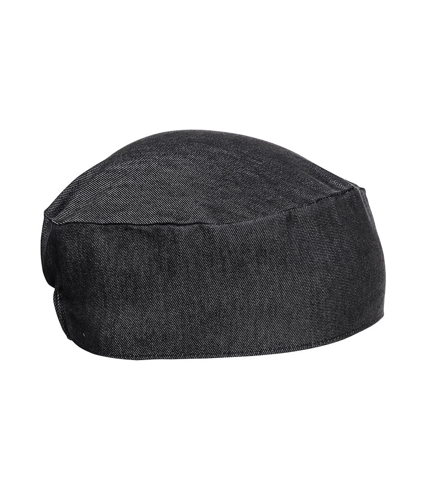 Fully Personalised Chef Skull Cap Black Denim