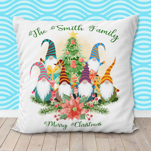 Personalised Christmas Gonk Multiple Family Cushion