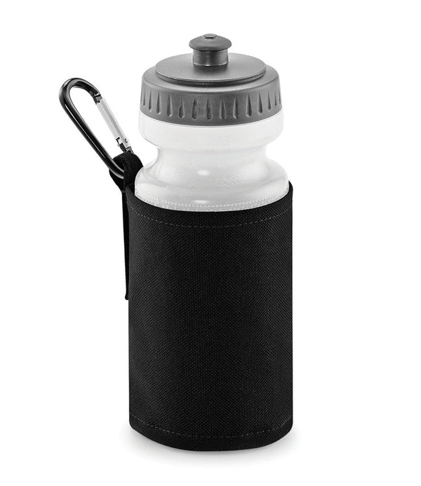Personalised Black Water Bottle and Holder - 1