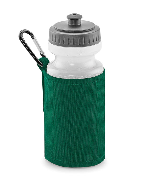 Personalised Bottle Green Water Bottle and Holder - 1
