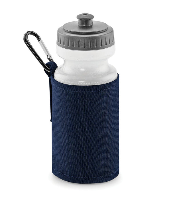 Personalised French Navy Blue Water Bottle and Holder - 1