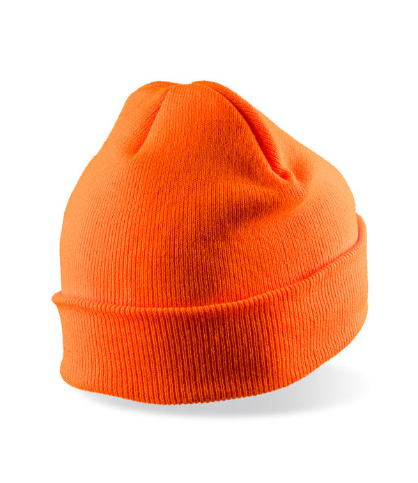 Personalised Fluorescent Orange beanie Hat - 2