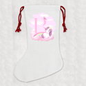 Personalised Linen Cream Christmas Stocking Name Unicorn Alphabet - 2