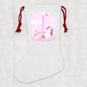 Personalised Linen Cream Christmas Stocking Name Unicorn Alphabet - 10