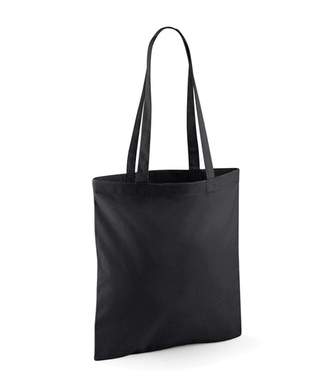 Personalised Black Long Handled Tote Bag