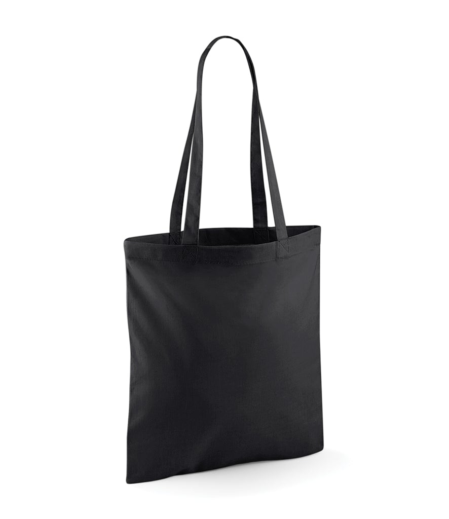 Fully Personalised Black Long Handled Tote Bag