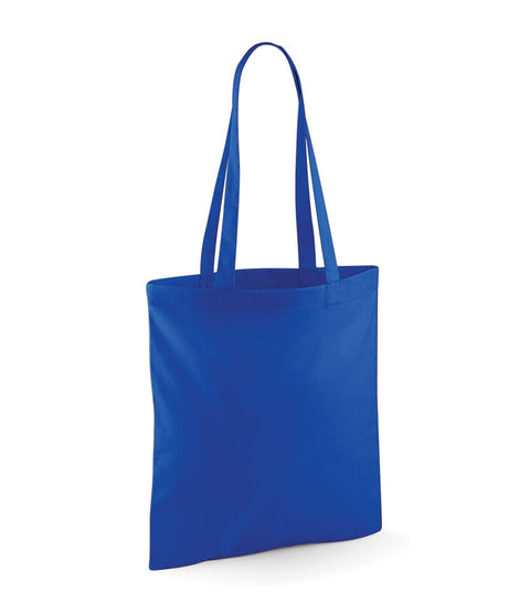 Personalised Royal Blue Long Handled Tote Bag