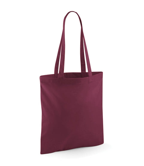Personalised Burgundy Long Handled Tote Bag