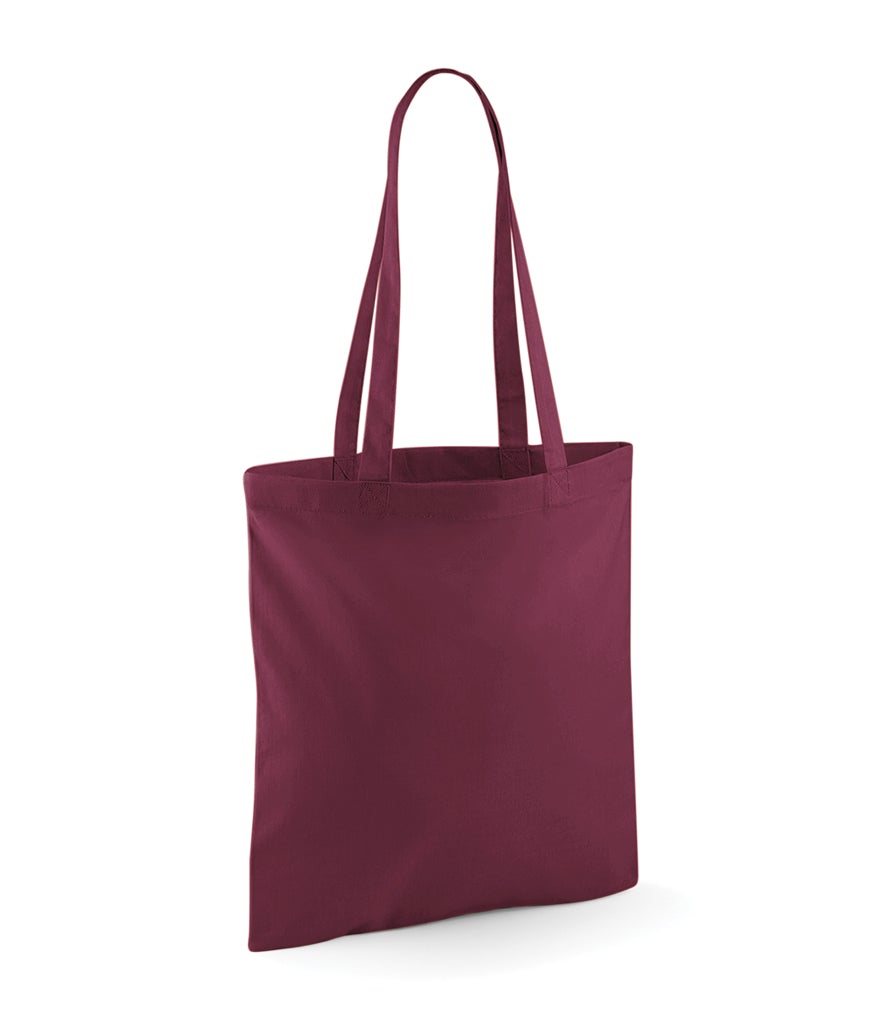 Fully Personalised Burgundy Long Handled Tote Bag