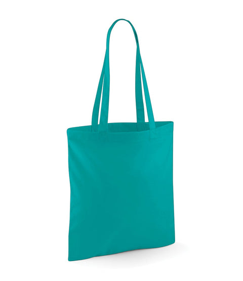 Personalised Emerald Green Long Handled Tote Bag