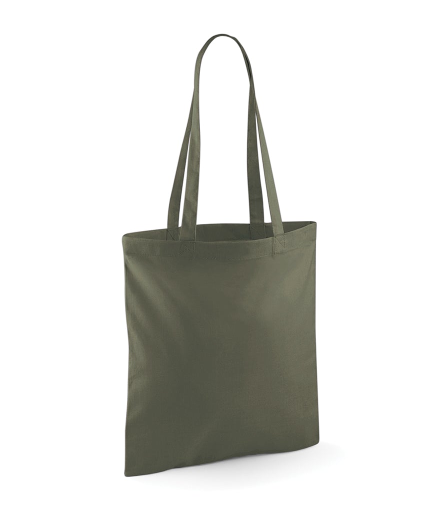 Fully Personalised Military Green Long Handled Tote Bag