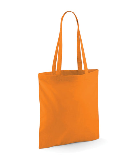 Personalised Orange Long Handled Tote Bag