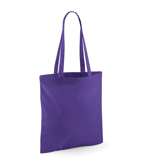 Personalised Purple Long Handled Tote Bag