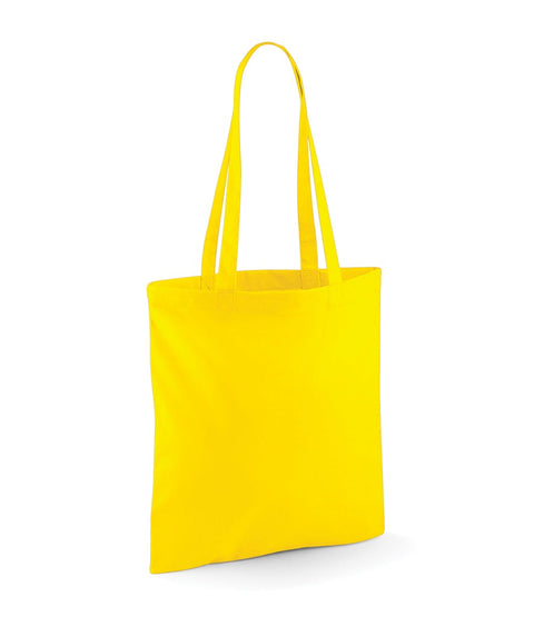 Personalised Yellow Long Handled Tote Bag