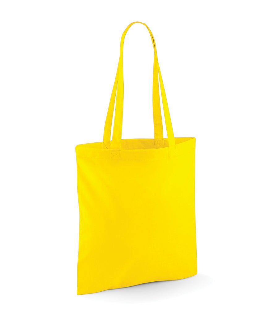 Fully Personalised Yellow Long Handled Tote Bag