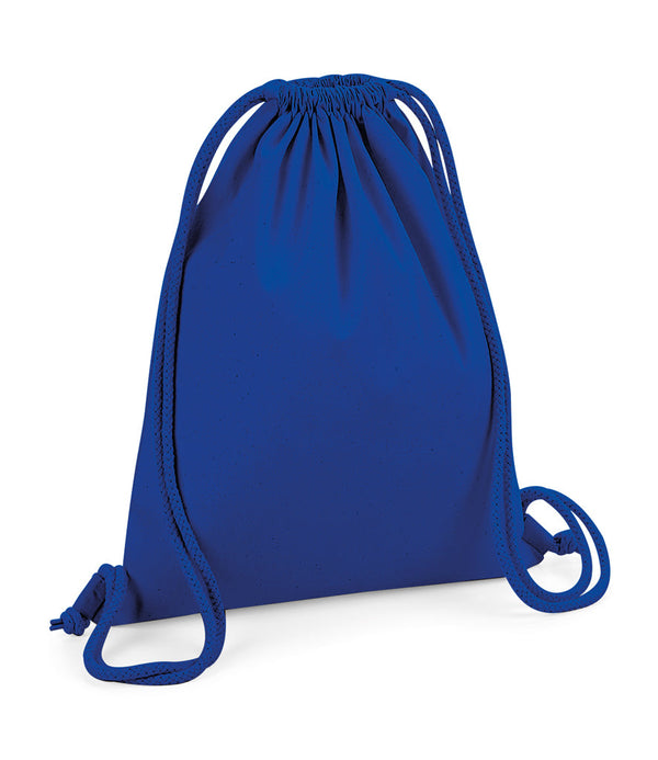 Fully Personalised Royal Blue Cotton Drawstring Gym Bag - 1