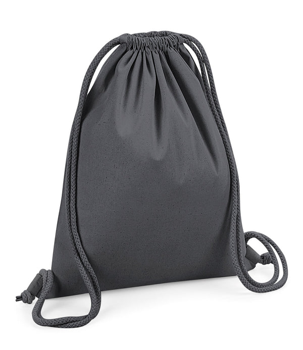 Fully Personalised Graphite Grey Cotton Drawstring Gym Bag - 1