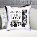 Personalised All You Need Is Love  Photo Collage Cushion - 1