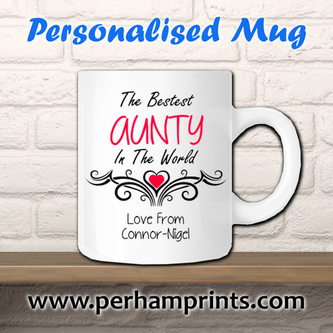 Personalised Aunty Cup - Personalised Gift