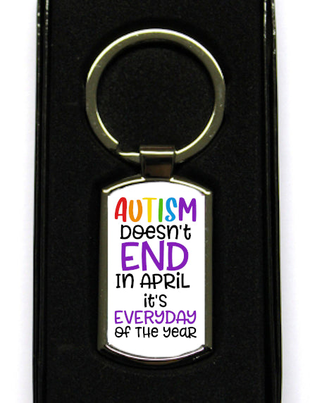 Autism Doesn't End In April Keyring - 1