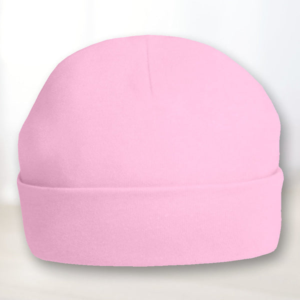 Personalised Baby Pink Baby Beanie Hat - 1
