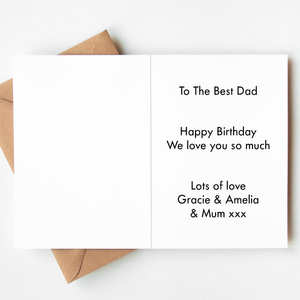 Personalised Picture Photo Card with text, Medium & Large Sizes - 2