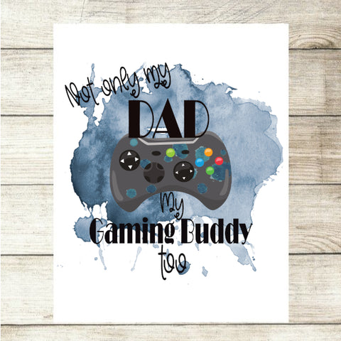 Not Only My Dad My Gaming Buddy Too Xbox Style Custom Photo Card