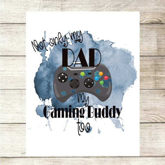 Not Only My Dad My Gaming Buddy Too Xbox Style Custom Photo Card - 1