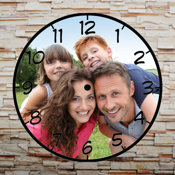 Personalised Picture Photo Glass Clock Upload Your Photo - 2