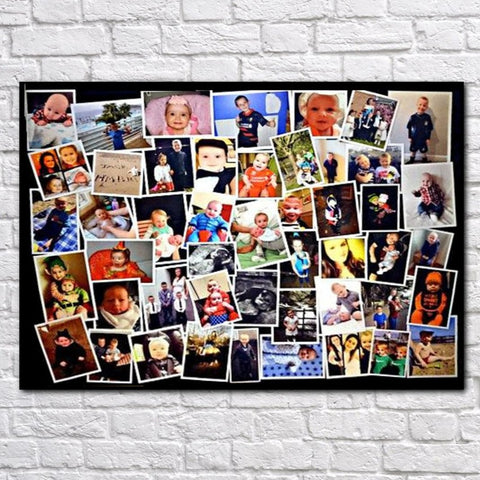 Personalised Scattered Picture Photo Collage Canvas