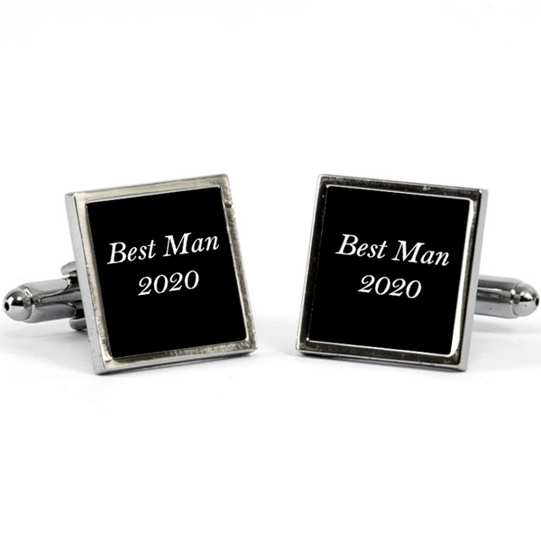 Personalised Cufflinks Silver Personalise with any photo or text - 1