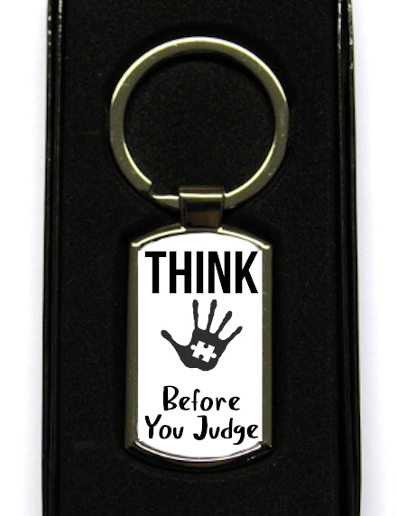Think Before You Judge Autism Keyring