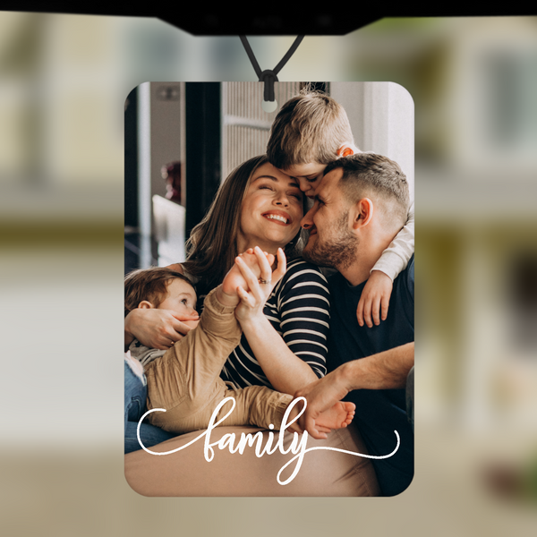 Custom Family Design Photo Personalised Air Freshener For Car - 1