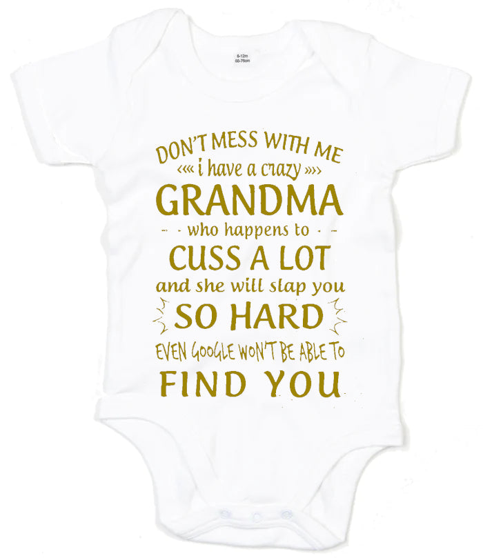 Don't Mess With Me Custom Name Personalised Baby Vest - Perham Prints