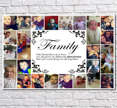 Personalised Family Photo Collage Canvas