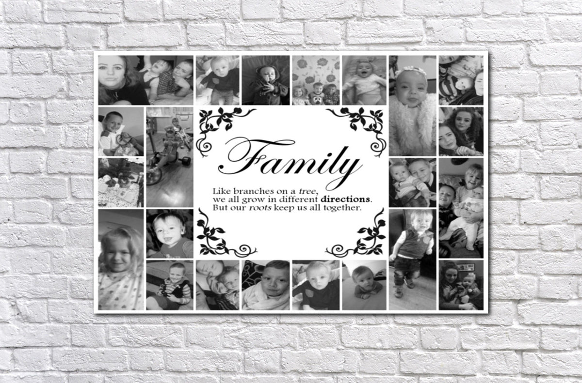 Personalised Family Collage Canvas - Perham Prints